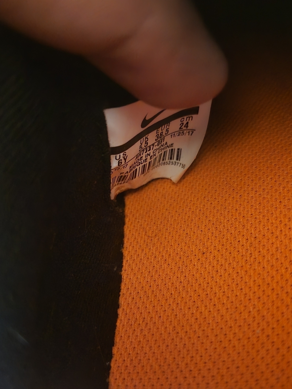 Nike Mercurial Black & Orange Soccer Cleats - Picture 5 of 5